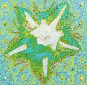 Voir le détail de cette oeuvre: Fleur etoilee verte